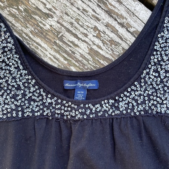 American eagle black bedazzled tank top xs - Picture 2 of 3